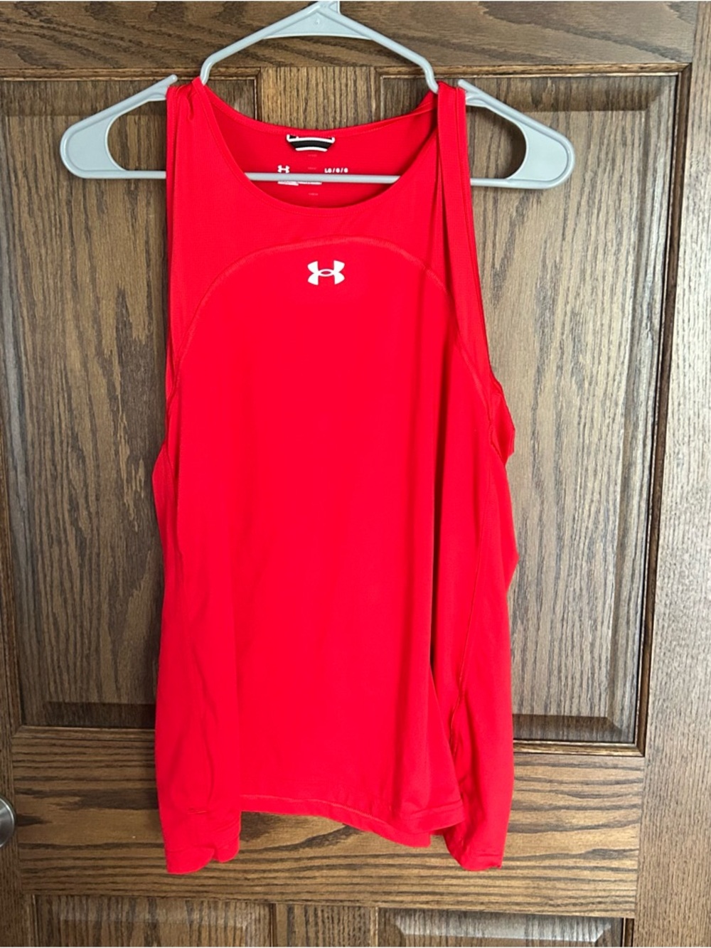 LG Red Athletic Tank Top with White Logo